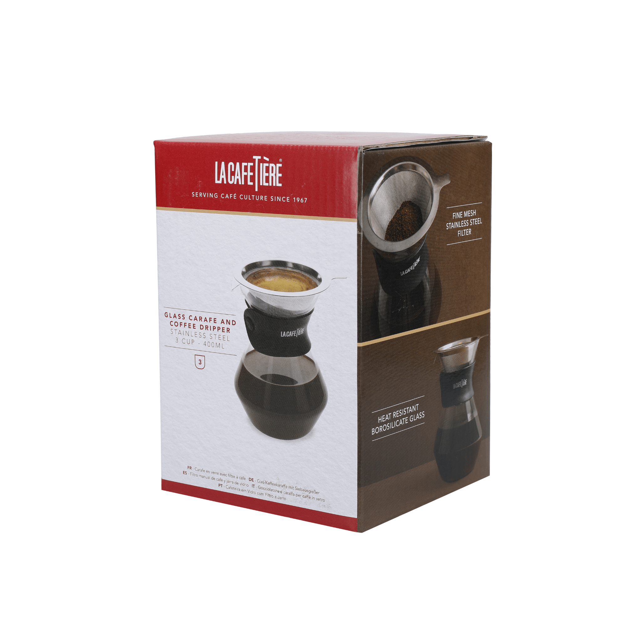 Dripper si carafa din sticla pentru cafea 350ml - Eclair.md