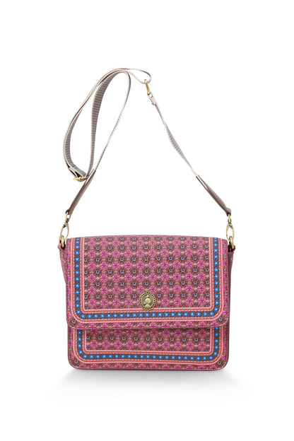 Geanta Cross Body Flap Clover roz - Eclair.md