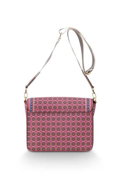 Geanta Cross Body Flap Clover roz - Eclair.md