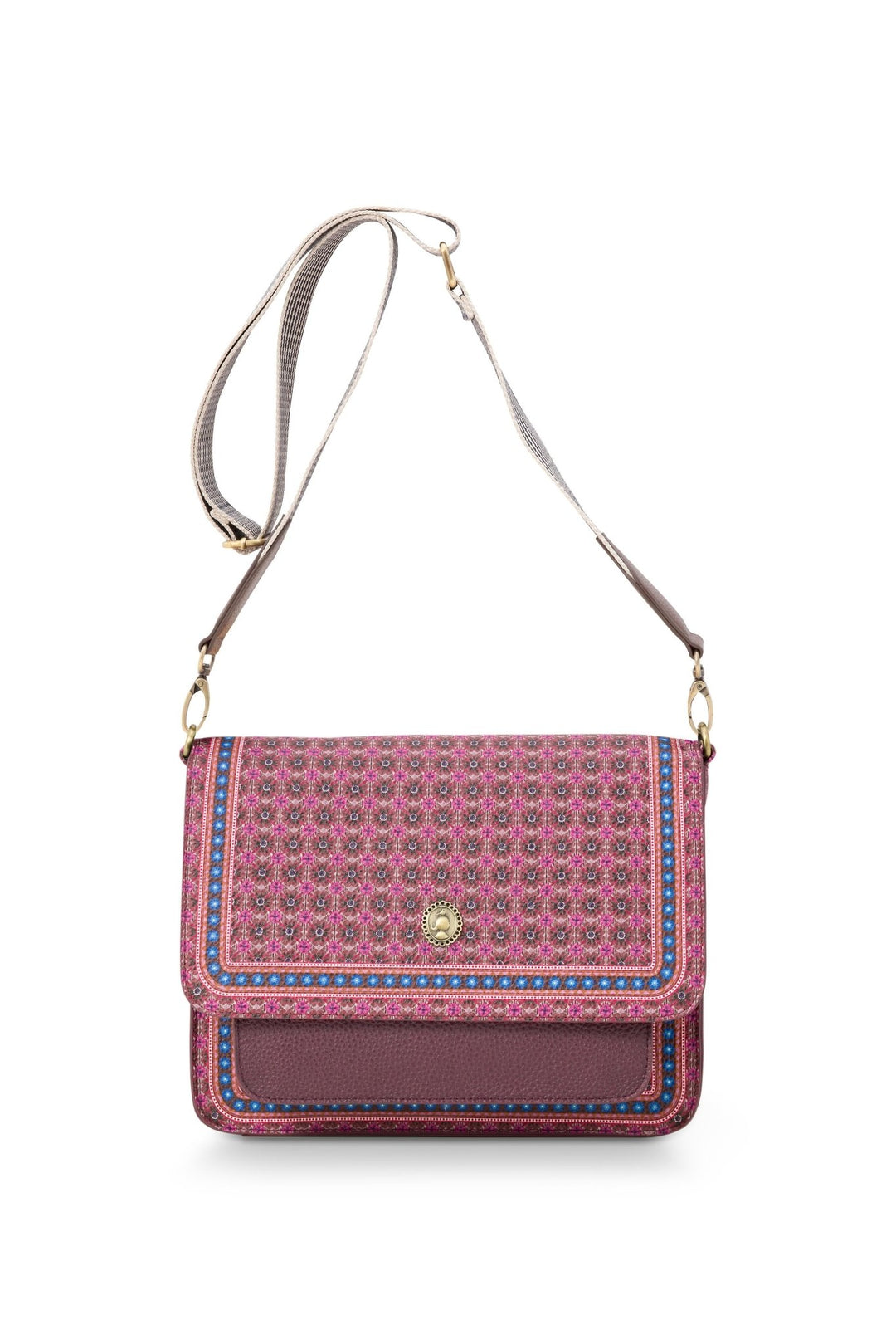 Geanta Cross Body Flap Clover roz - Eclair.md