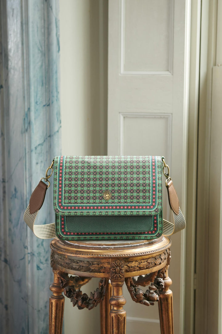 Geanta Cross Body Flap Clover verde - Eclair.md