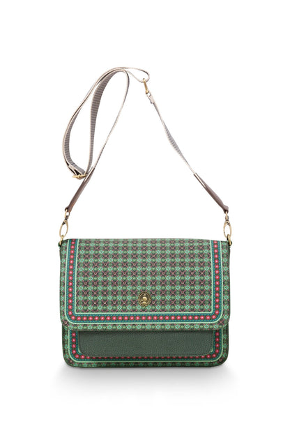 Geanta Cross Body Flap Clover verde - Eclair.md