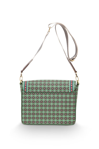 Geanta Cross Body Flap Clover verde - Eclair.md