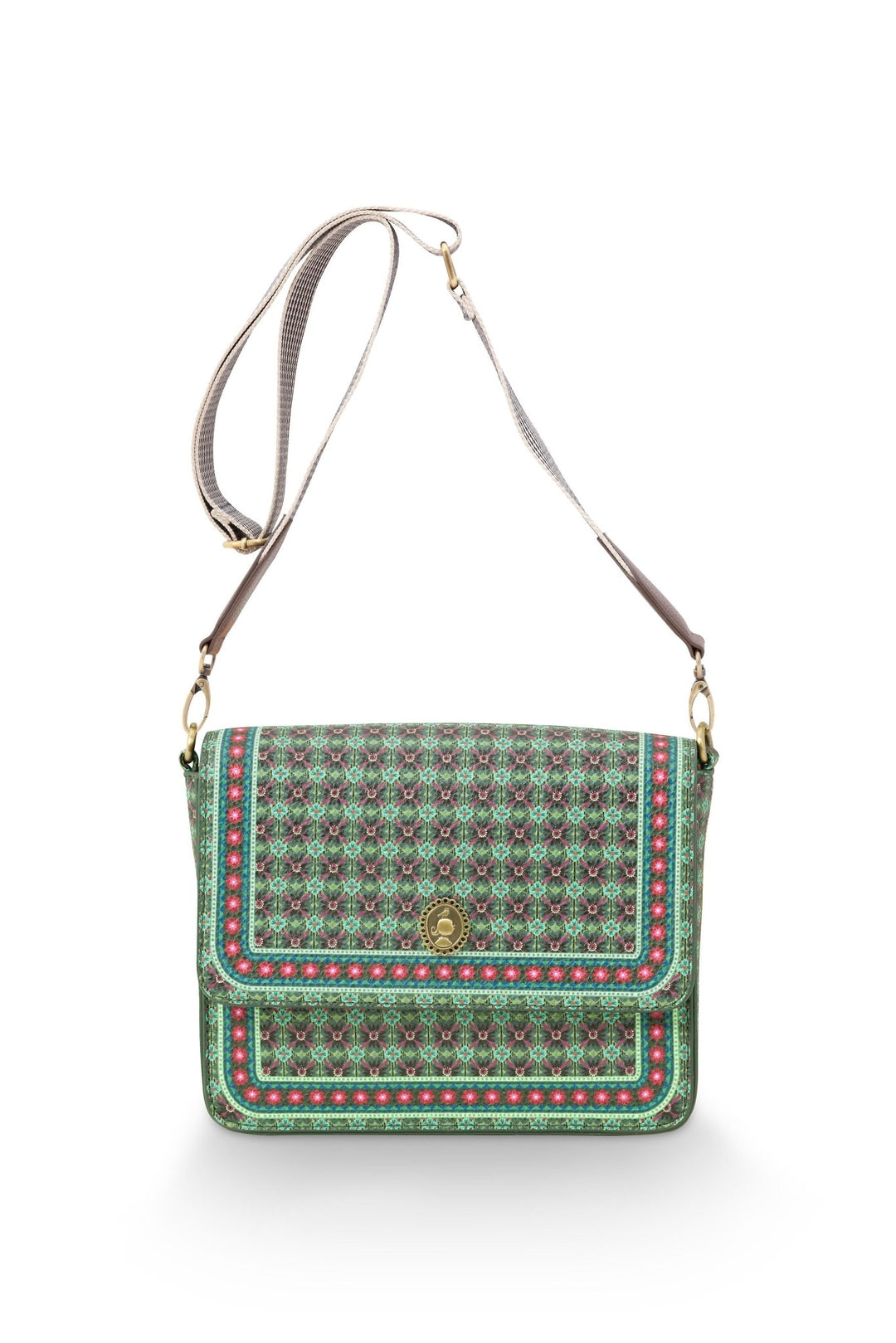 Geanta Cross Body Flap Clover verde - Eclair.md