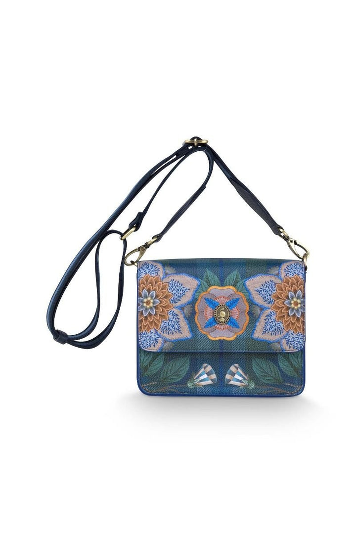 Geanta Cross Body Flores Felices albastru inchis - Eclair.md