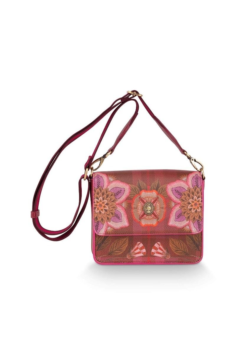 Geanta Cross Body Flores Felices rosu - Eclair.md