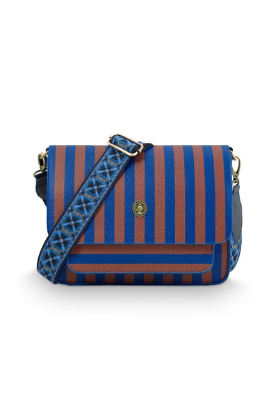 Geanta Fenna Cross Body Stripe albastru - Eclair.md