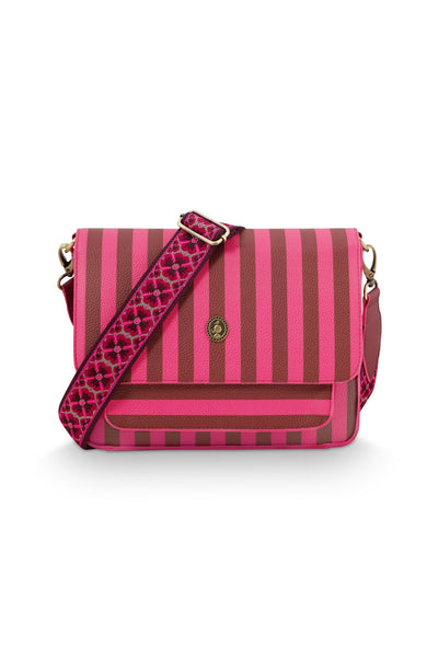 Geanta Fenna Cross Body Stripe roz - Eclair.md