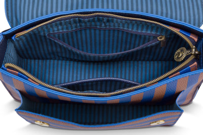 Geanta Frances Cross Body Stripe albastru - Eclair.md