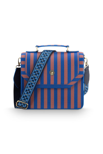 Geanta Frances Cross Body Stripe albastru - Eclair.md