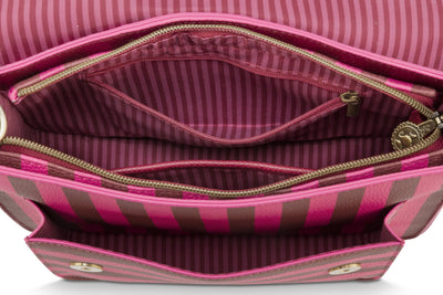 Geanta Frances Cross Body Stripe roz - Eclair.md