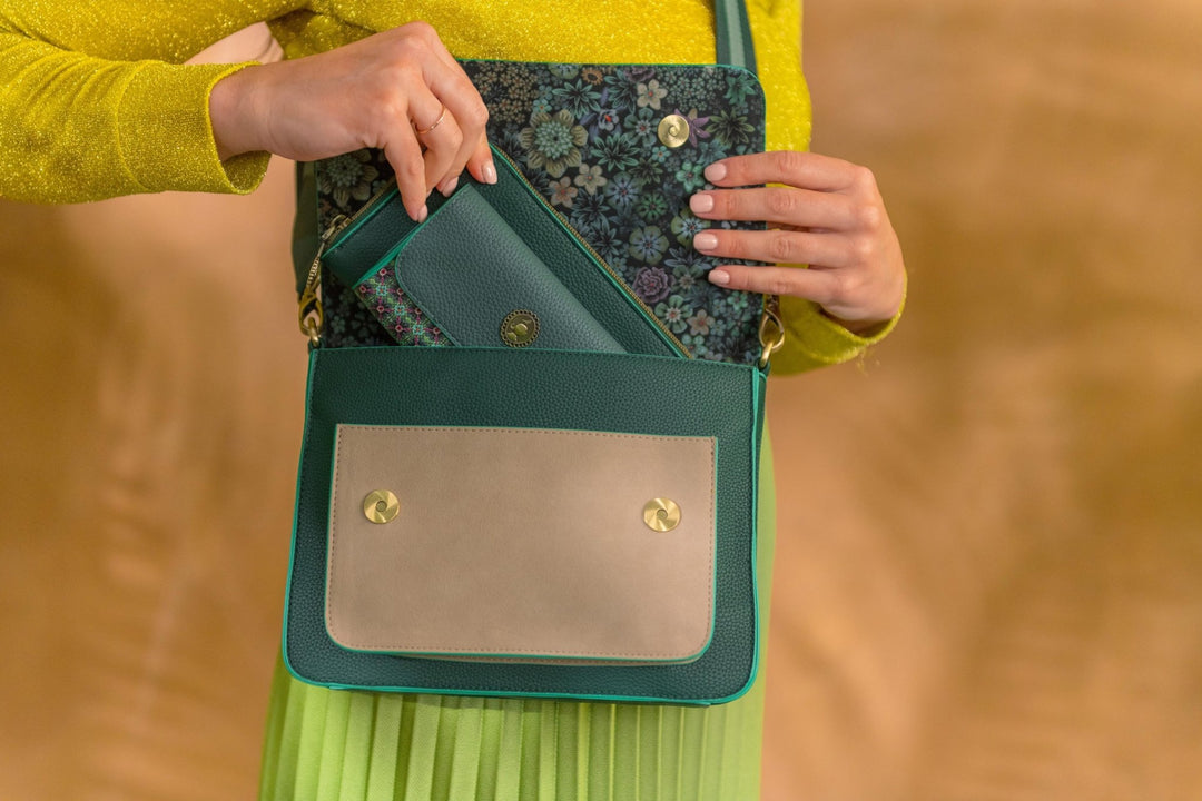 Geanta medie Fenna Cross Body verde - Eclair.md