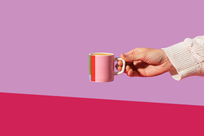 Ceșcuță din ceramică pentru Espresso La Cafetière, roz și roșu, 120 ml
