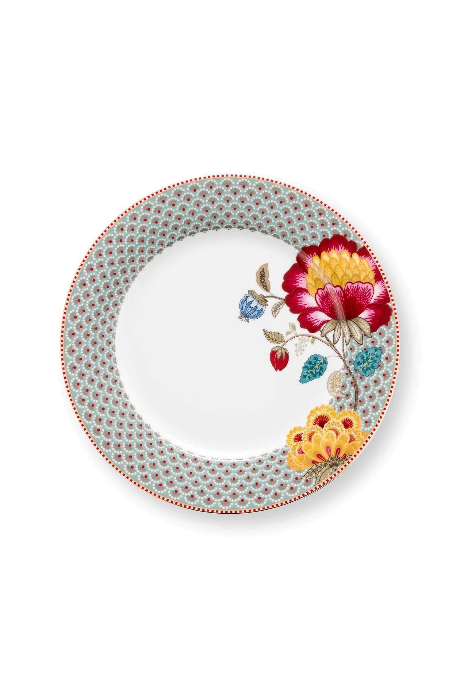 Farfurie Blooming Tales, porțelan, albastru, 26.5cm