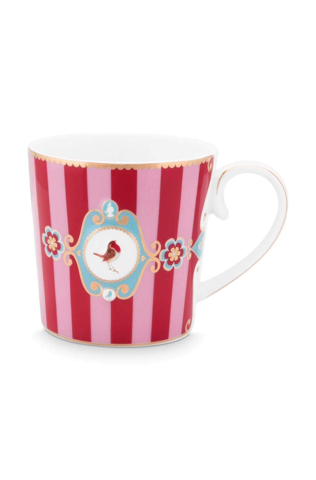 Набор из 2 больших кружек Love Birds Medallion Stripes, другой ракурс