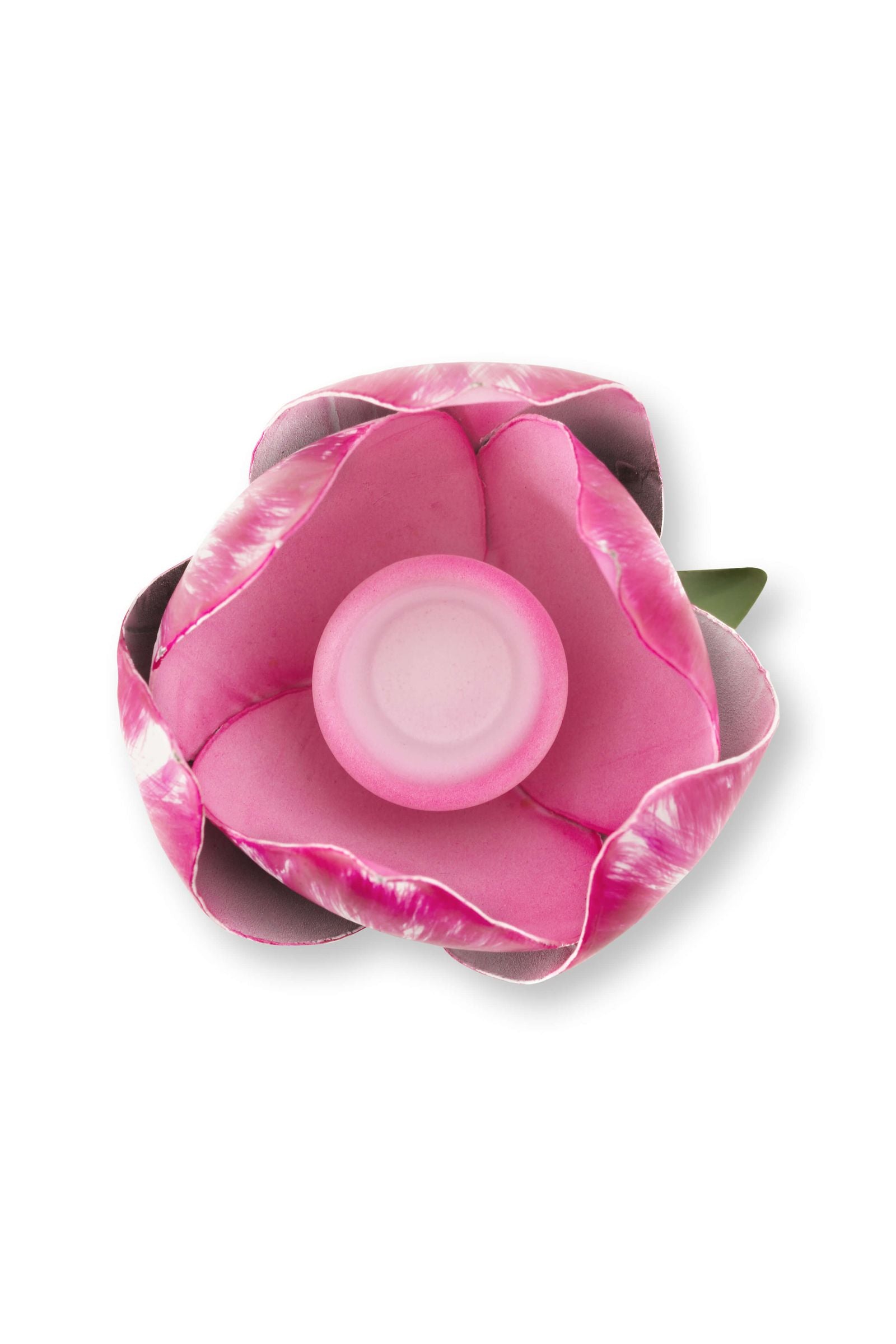 Suport din metal pentru lumânare Tulip, roz, 26cm