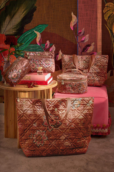 Cleo Flora Bangalore beauty case in a styled setting