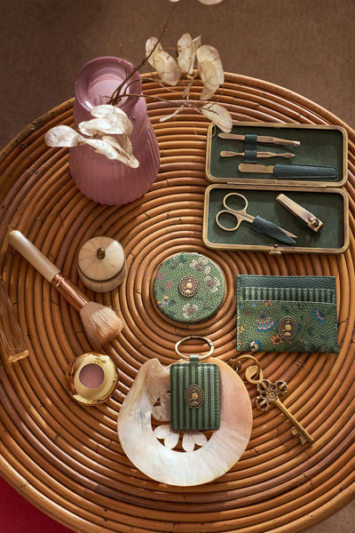 Flora Bangalore mini manicure set in a styled setting