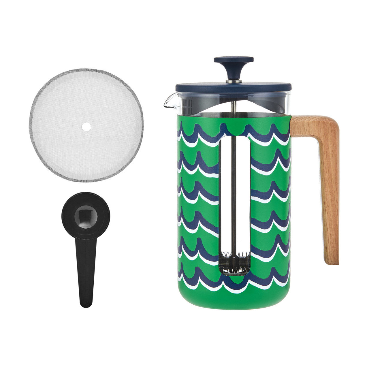 Presă franceză La Cafetière, Pisa, cyan tides, 1 L