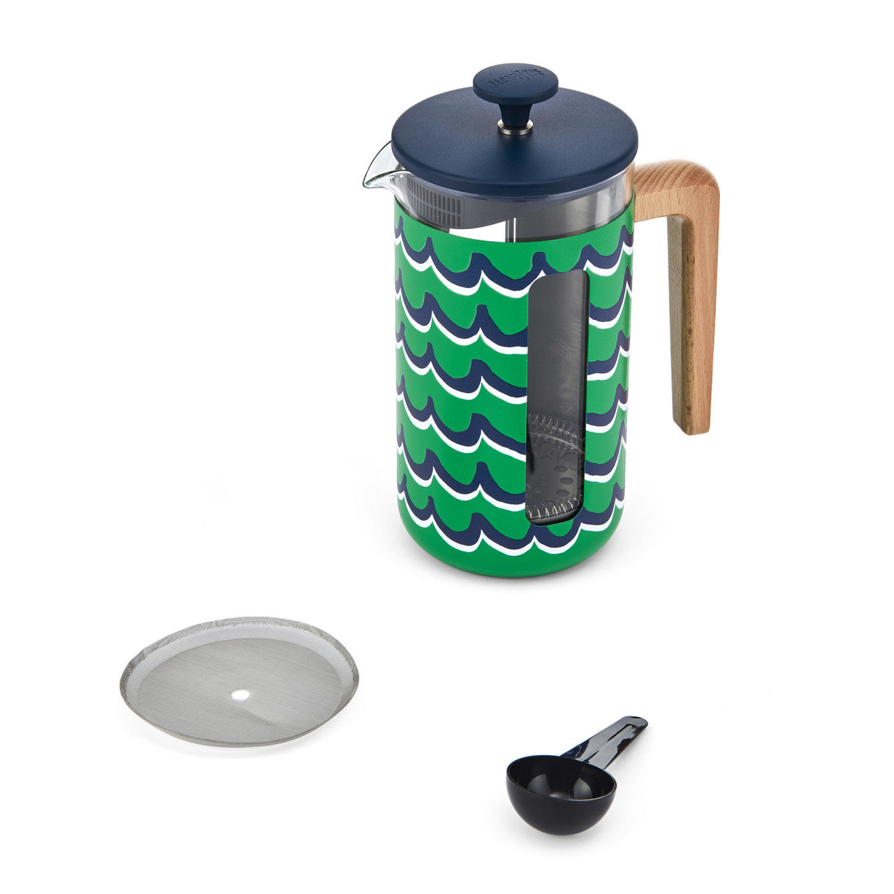 Presă franceză La Cafetière, Pisa, cyan tides, 1 L