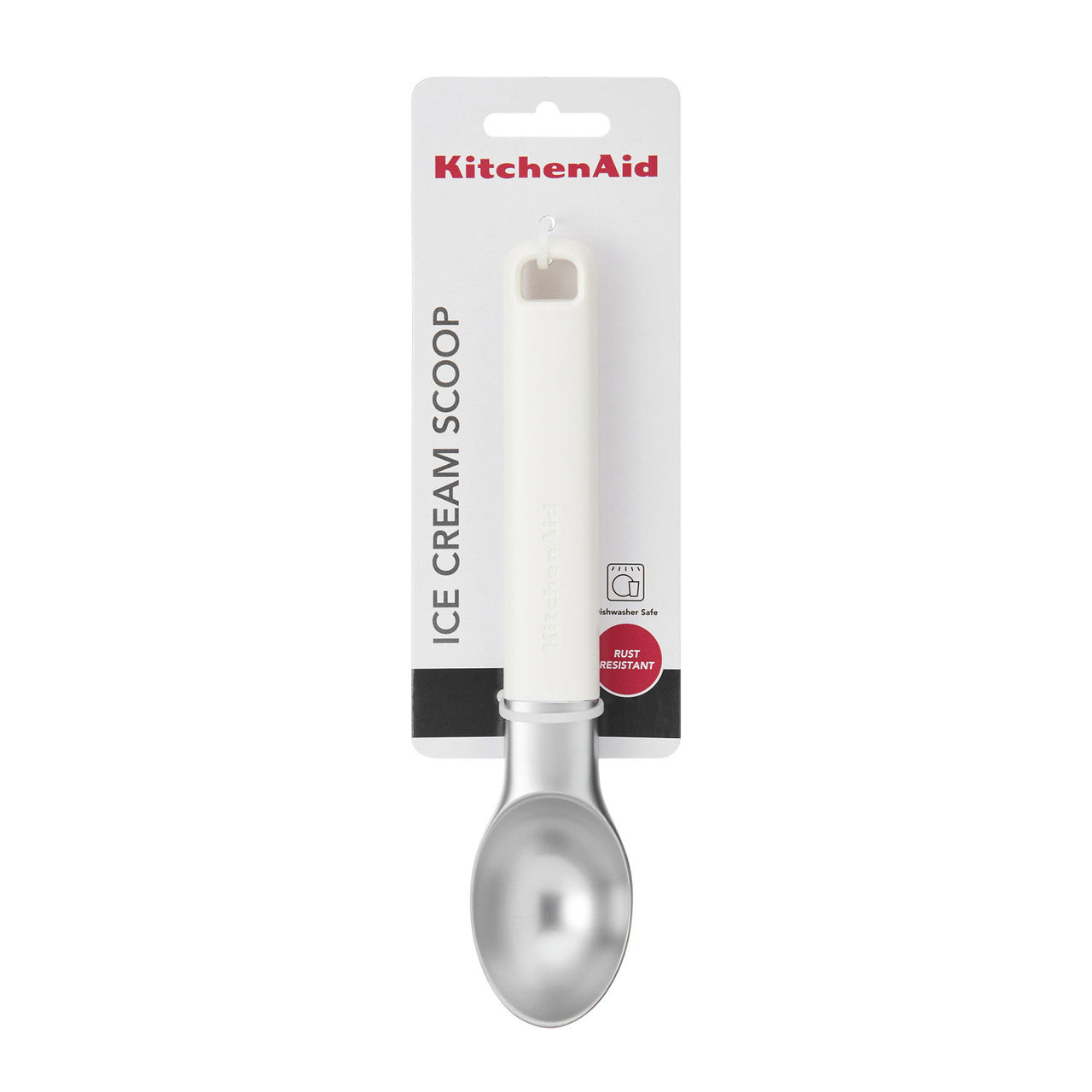 Lingură pentru înghețată KitchenAid, alb porțelan, 21 cm