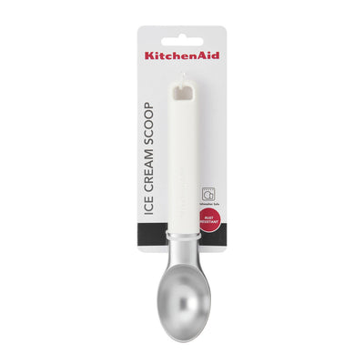 Lingură pentru înghețată KitchenAid, alb porțelan, 21 cm