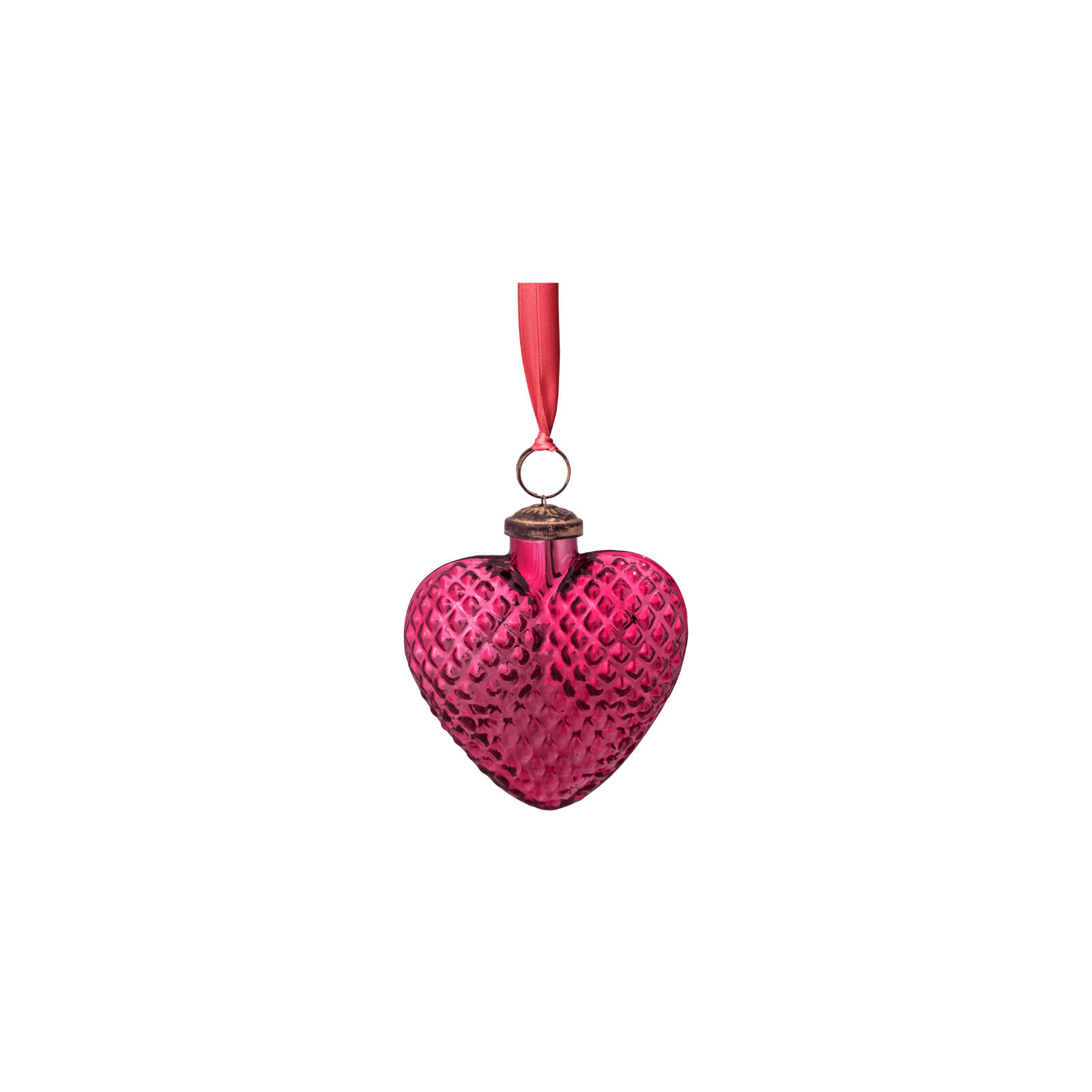 Ornament Glass Heart Pink - Eclair.md