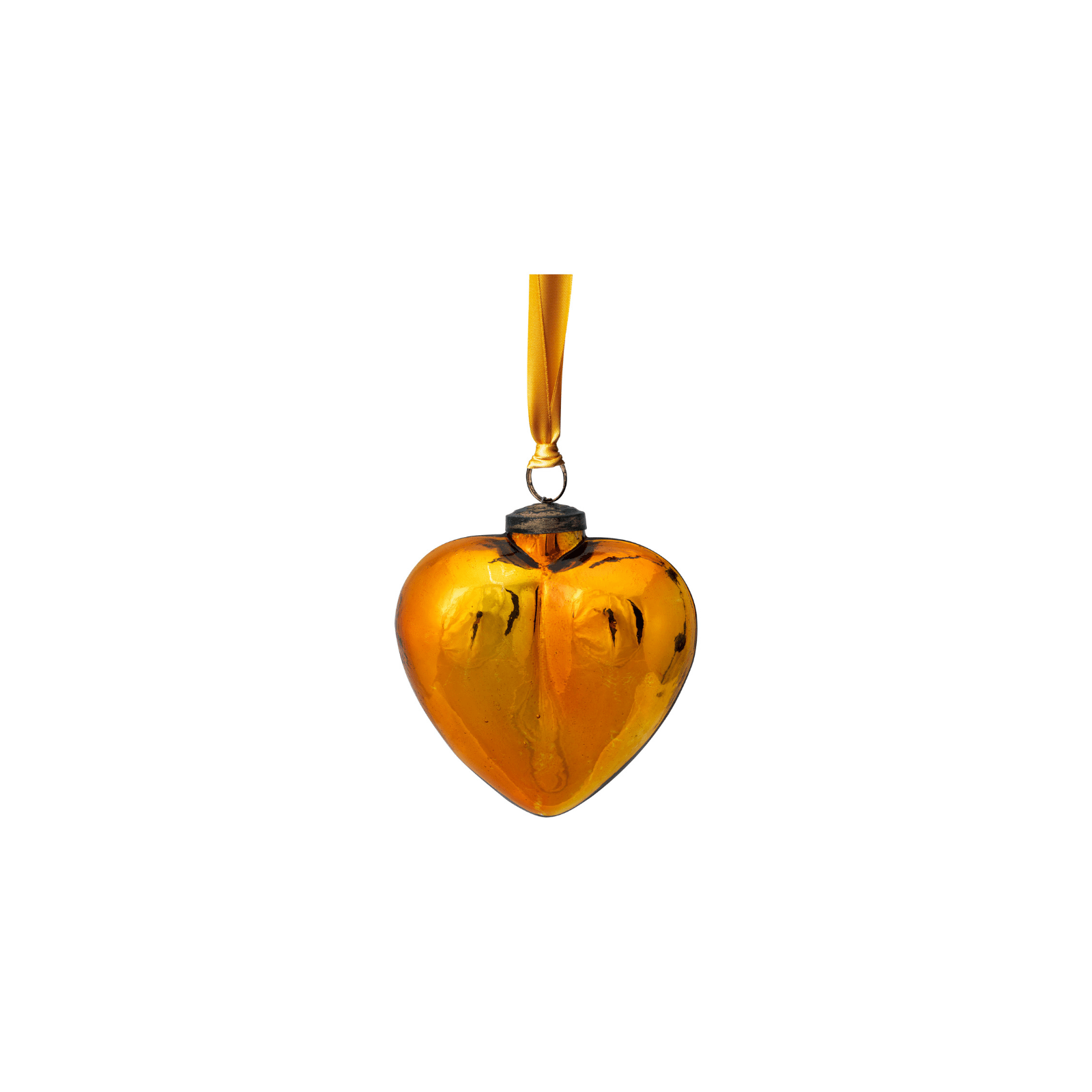 Ornament Glass Heart Yellow - Eclair.md