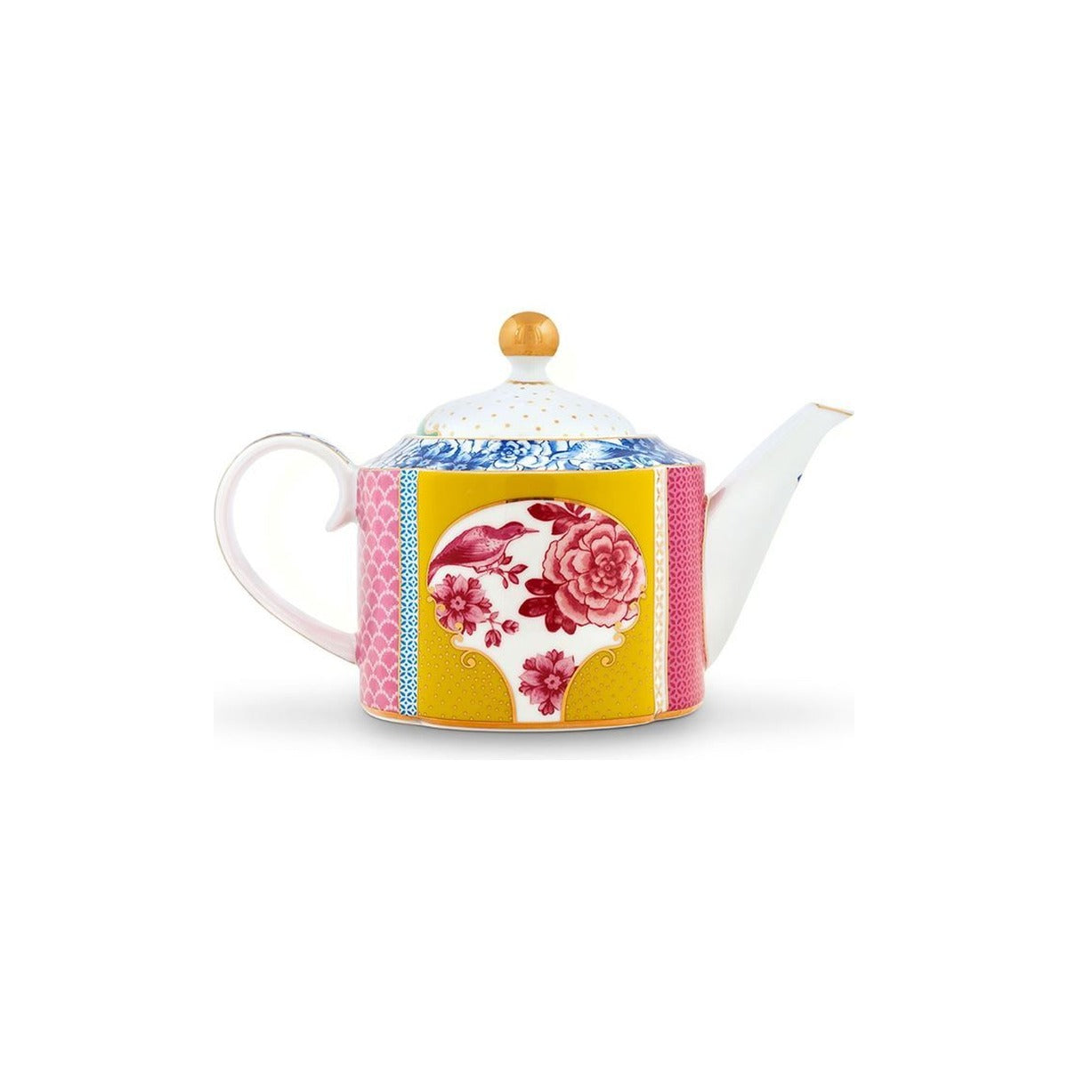 Small Teapot Royal Flowers, porcelain, multicolour