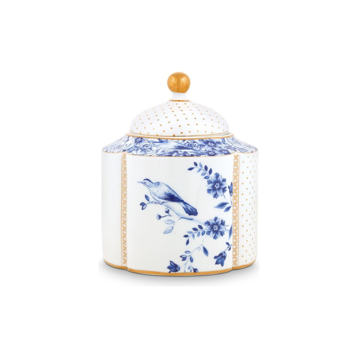 Pip Studio малая ёмкость для хранения Royal White, белый с голубым и золотым