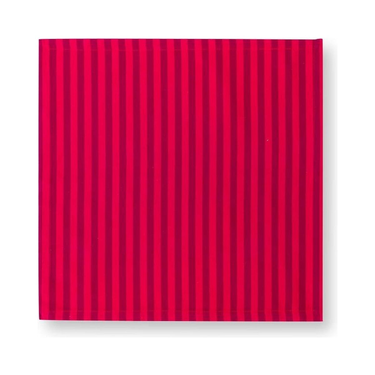 Pip Studio набор из 4 салфеток Stripes, тёмно-красный в полоску