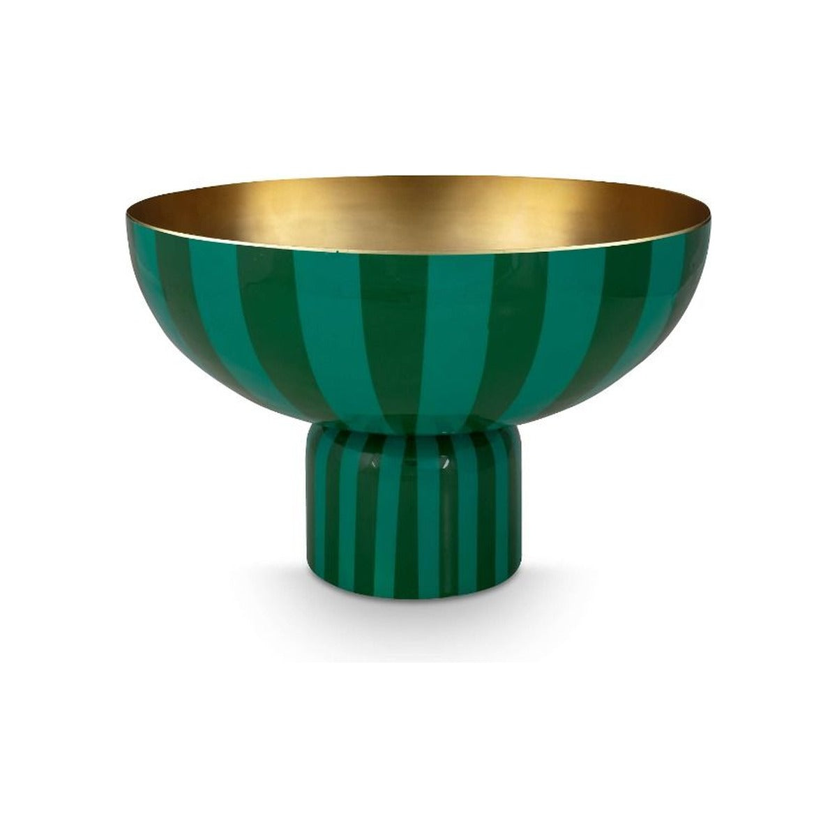 Pip Studio Stripes high tray, green with gold