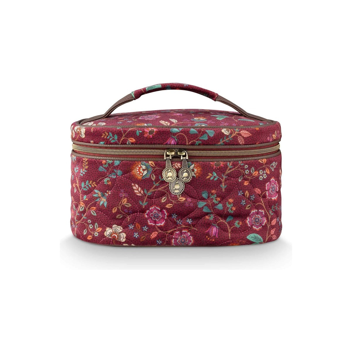 Pip Studio бьюти-кейс Cleo Flora Bangalore, тёмно-розовый