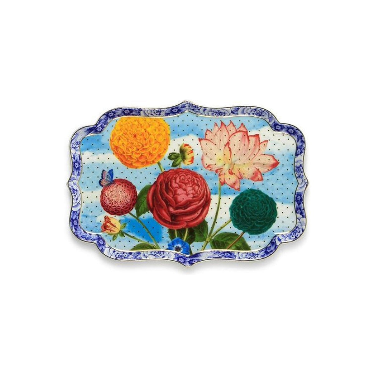 Сервировочное блюдо Royal Flowers, фарфор, разноцветное
