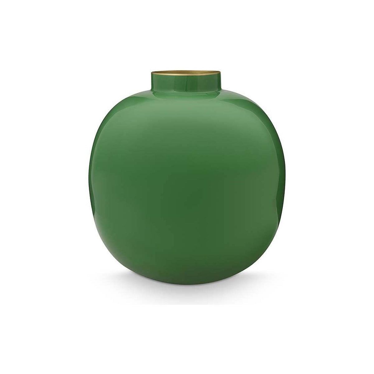 Vase, metal, green, 23cm