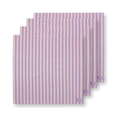 Набор 4 салфетки Stripes, фиолетовые, 40x40см