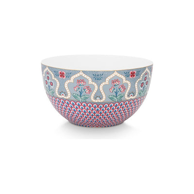 Bowl 18cm Flower Festival Scallop Deco Light Blue