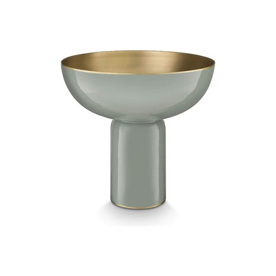 High Tray, metal, green, 23cm
