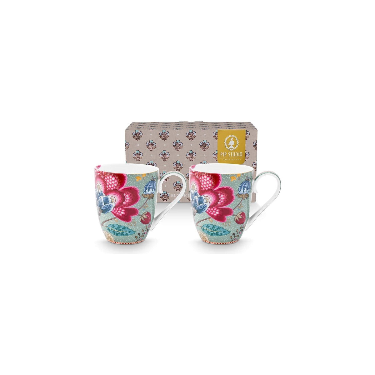 Set/2 Mugs Blooming Tales Fantasy Blue 450ml