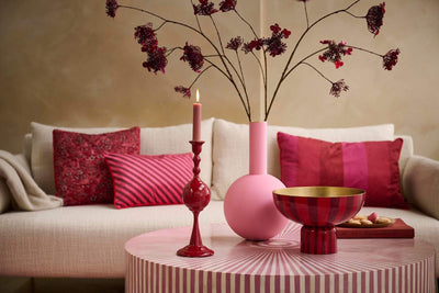 Stripes high tray in a styled setting