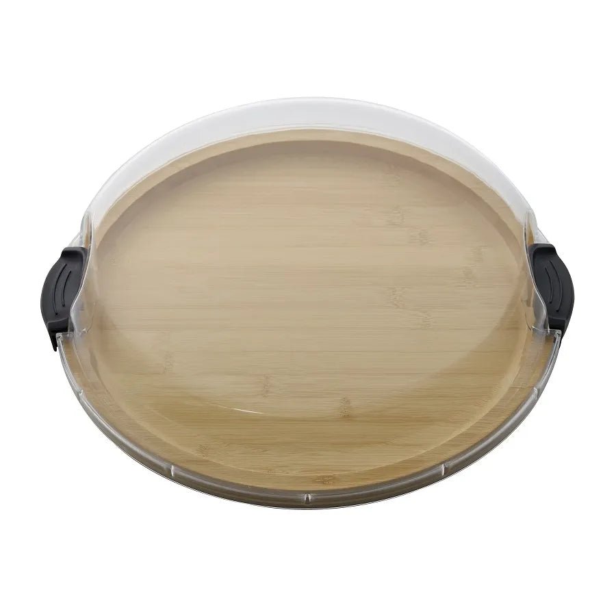 Platou de servire 35,5cm bambus cu capac Kitchen Craft - Eclair.md