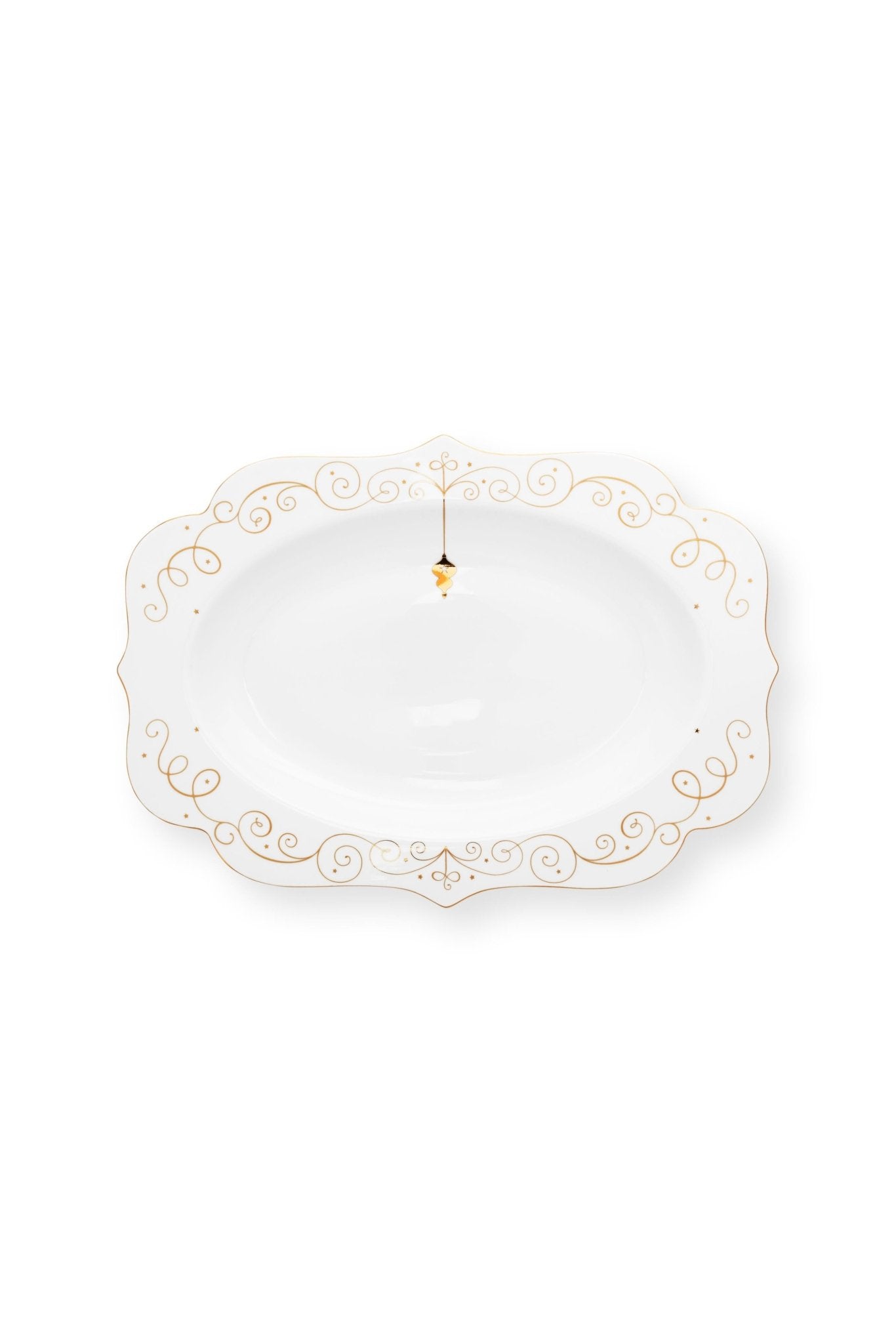 Platou de servit oval 40cm Royal Winter alb - Eclair.md