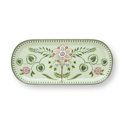 Platou pentru prajituri 33.3cm Lily & Lotus verde deschis - Eclair.md
