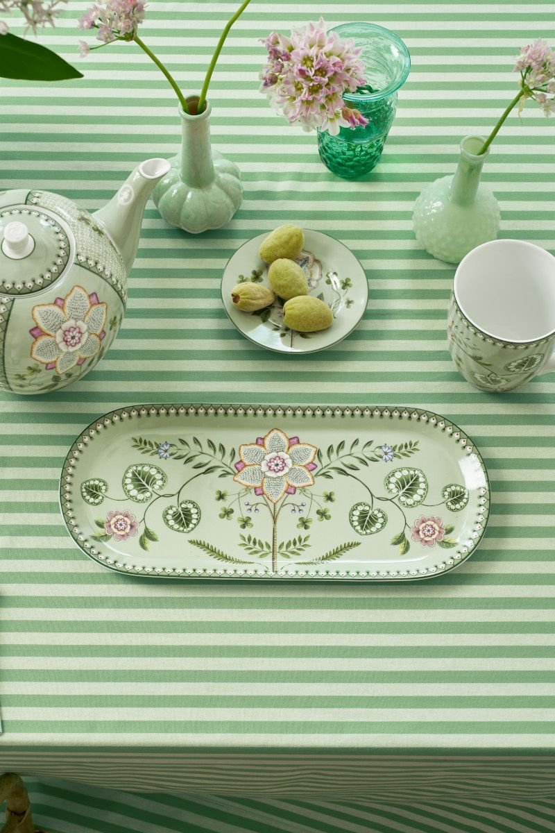 Platou pentru prajituri 33.3cm Lily & Lotus verde deschis - Eclair.md