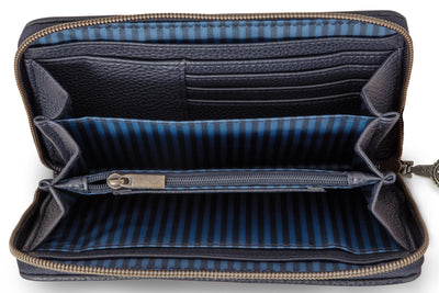 Portmoneu Willow Stripe albastru - Eclair.md