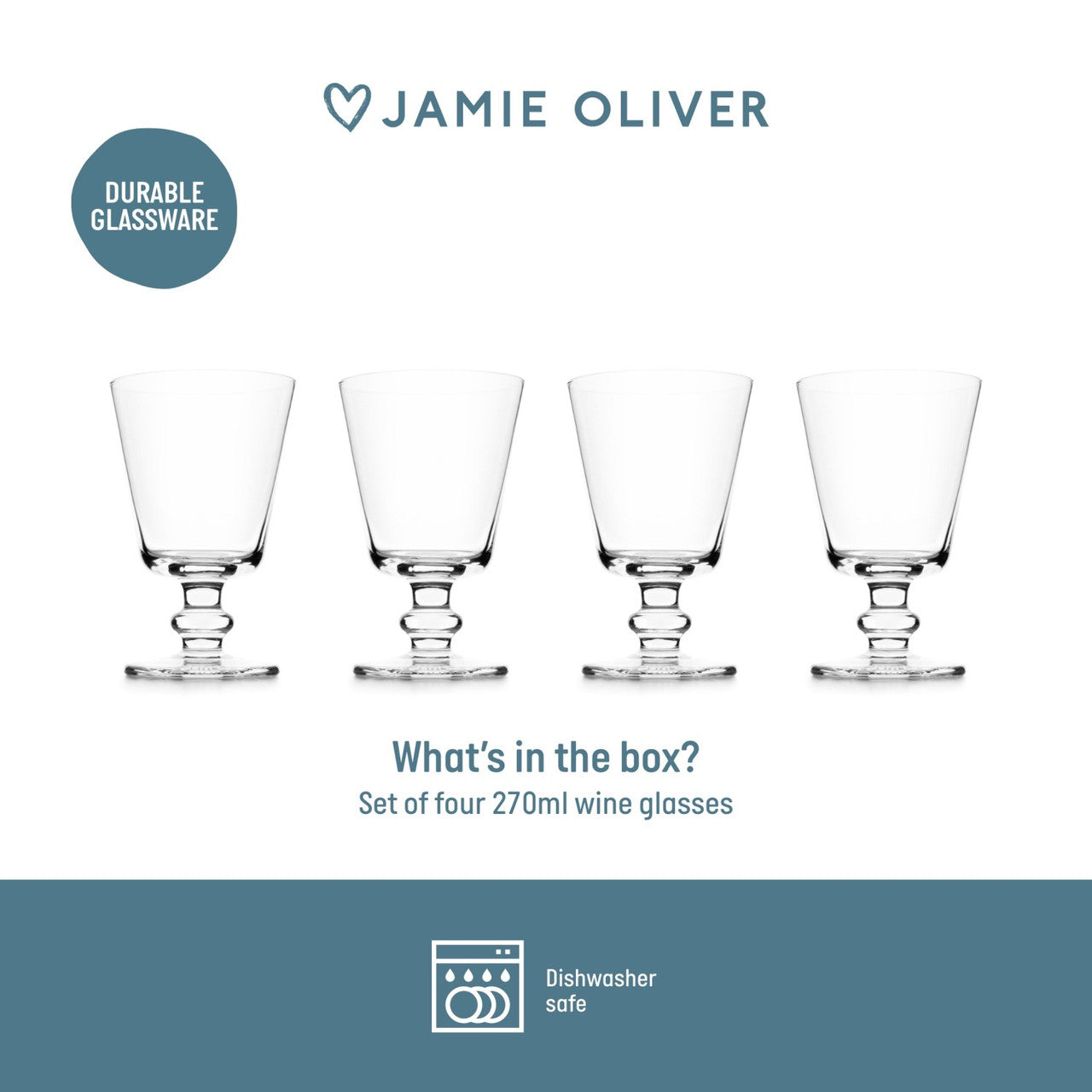 Set 4 pahare de vin 270 ml, Jamie Oliver, Big Love Winning Wine Glasses