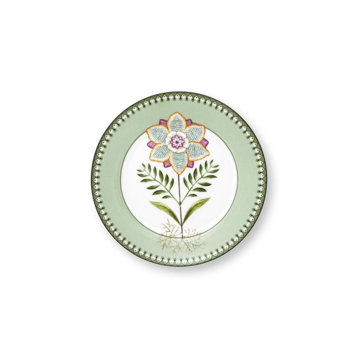 Farfurie aperitive 21cm Lily & Lotus verde deschis