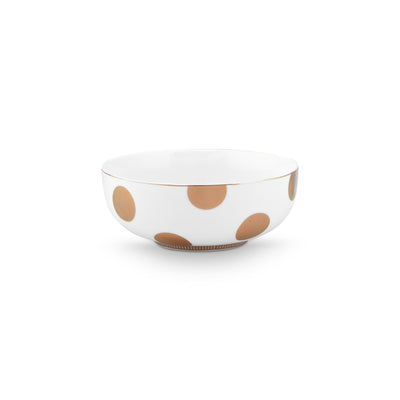 Dot Delight White-Gold Bowl, 15cm