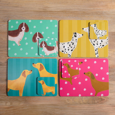 Suporturi de masă Creative Tops Dog Print, set de 4 bucăți, 30 x 22 cm