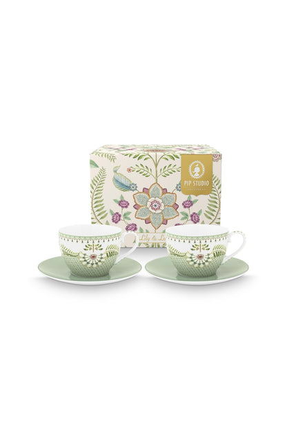 Set 2 cesti 280ml Lily&Lotus verde deschis - Eclair.md